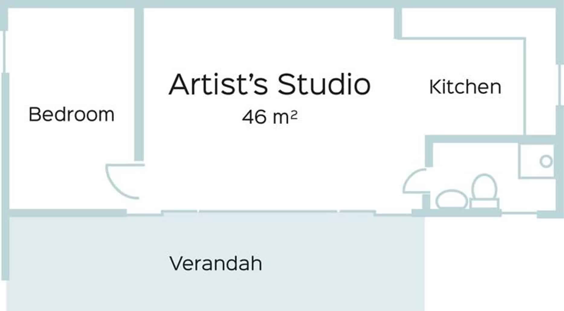 Floor plan for The Artist's Studio
